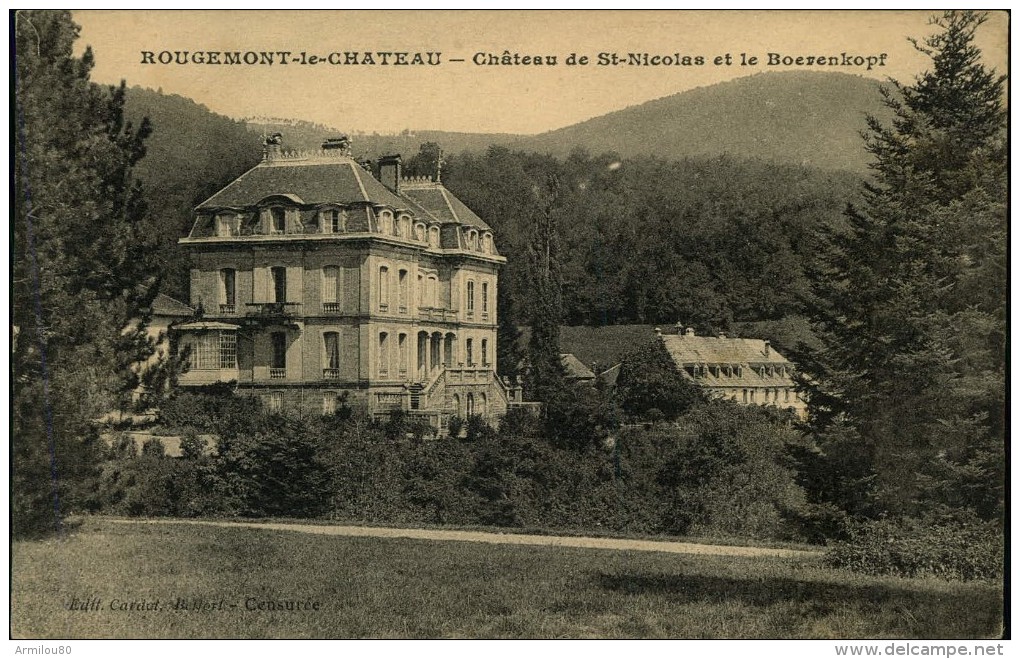 N°328 JJJ 57  ROUGEMONT LE CHATEAU CHATEAU SAINT NICOLAS ET LE BOERENKOPF - Rougemont-le-Château