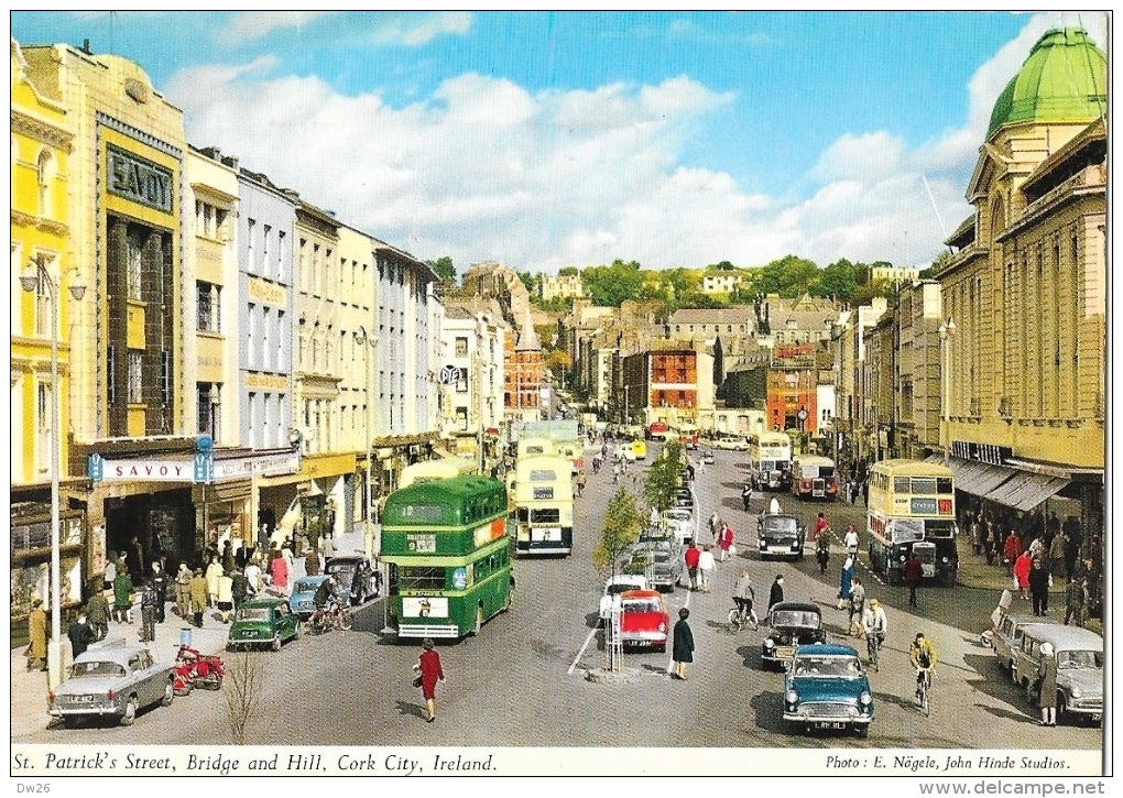 Cork City (Ireland) - St. Patrick's Street, Bridge And Hall - Published By John Hinde - Cork