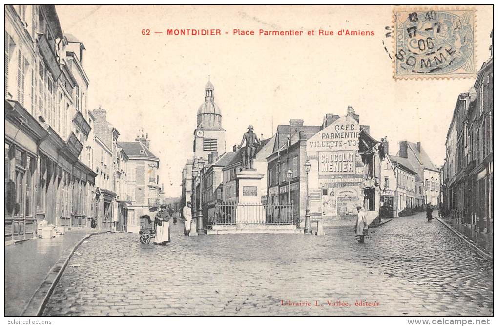 Montdidier     80      Place Parmentier  Et Rue D'Amiens - Montdidier