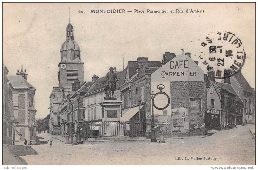 Montdidier     80      Place Parmentier  Et Rue D'Amiens - Montdidier