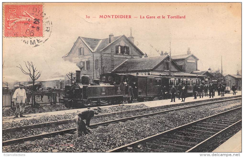 Montdidier     80      La Gare Et Le Tortillard - Montdidier