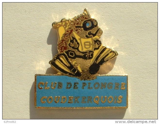 PIN´S PLONGEE - CLUB DE COUDEKERQUE  HERISSON - Diving