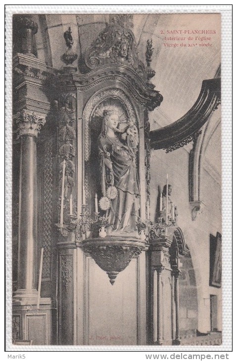 SAINT PLANCHERS - Intérieur église - Vierge XIVe - Autres & Non Classés