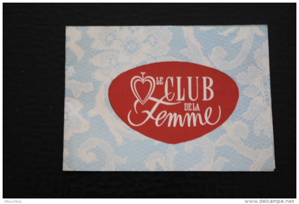 PARFUM LE CLUB DE LA FEMME  BD ST GERMAIN PARIS ANCIENNE CARTE PUBLICITAIRE DE MEMBRE  -&gt; ADHERENT 1953 - Autres & Non Classés