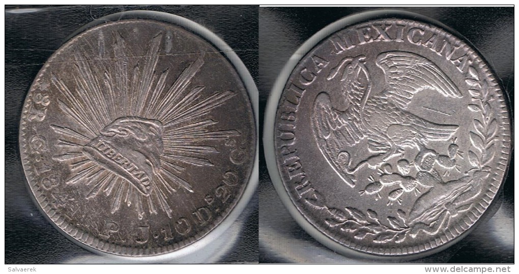 MEXICO 8 REALES GUANAJUATO 1841 PLATA SILVER - Mexico