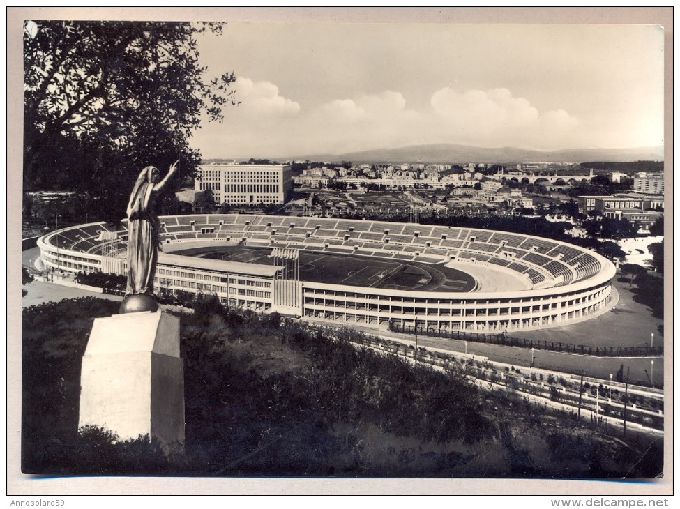 CARTOLINA: ROMA - LO STADIO "DEI CENTOMILA" - F/G - B/N - VIAGGIATA - LEGGI - Stades & Structures Sportives