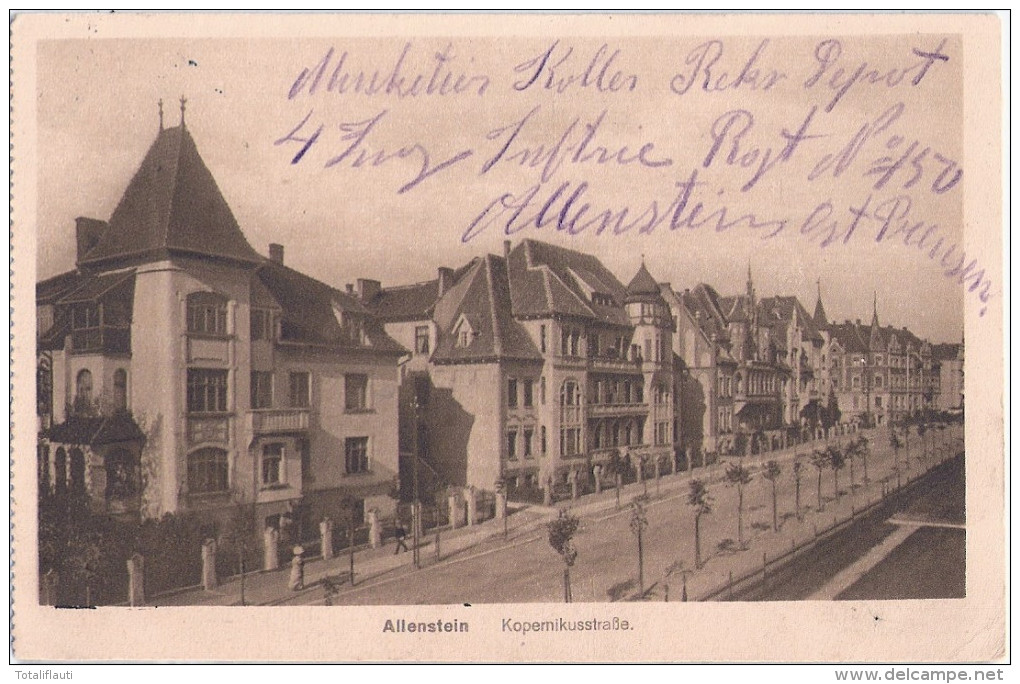 ALLENSTEIN Kopernikusstrasse 21.11.1916 Als Feldpost Gelaufen Infanterie Regiment 150 - Ostpreussen