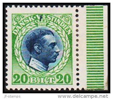 1915-1916. Chr. X. 20 Bit Blue/green Variety. (Michel: 52) - JF128305 - Dänisch-Westindien