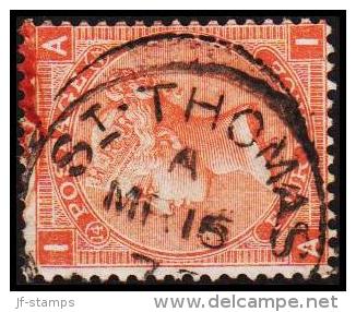 ST THOMAS A PAID MR 16 7?. Victoria FOUR PENCE. 14. (Michel: 24) - JF128336 - Deens West-Indië