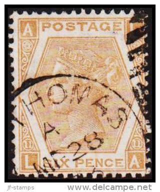 ST THOMAS A MR 28. Victoria SIX PENCE. 11. (Michel: 38c) - JF128343 - Danish West Indies