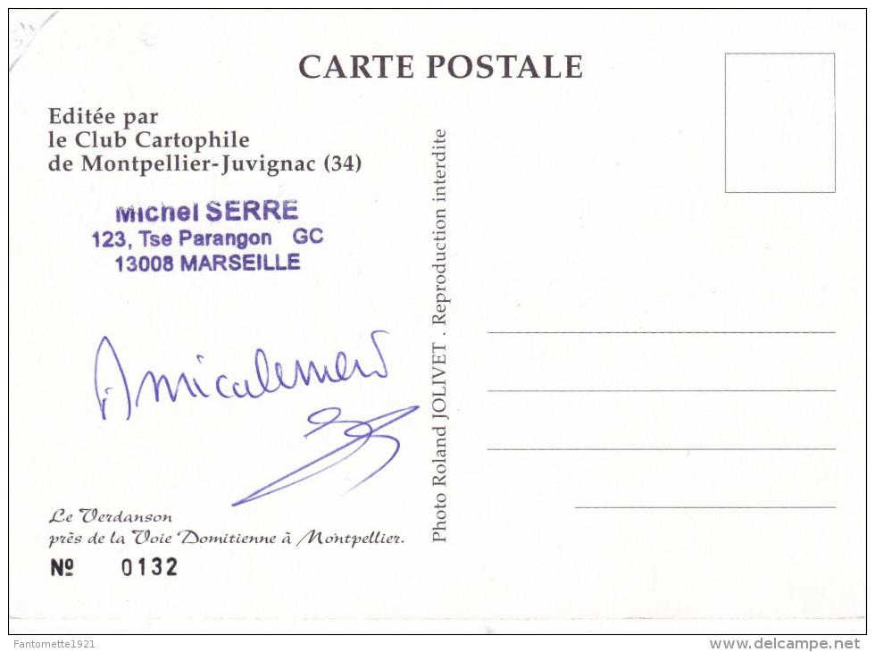 MONTPELLIER 38EME BOURSE CARTE POSTALE ET VIEUX PAPIER 2005  N° 132 (dil272) - Montpellier