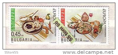 2005   Europa – GASTRONOMY  Wines  2v.- MNH  Bulgaria/Bulgarie - Wines & Alcohols