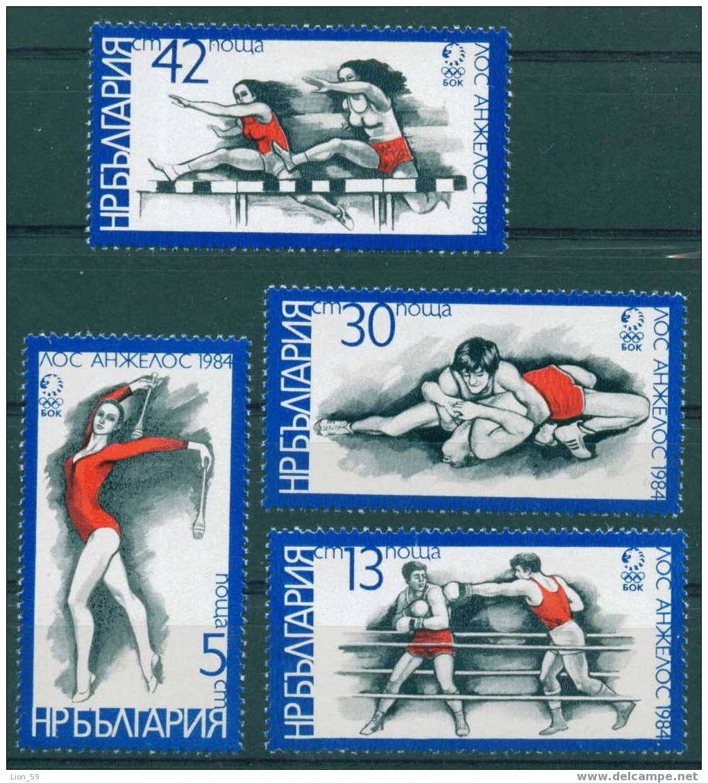 3228 Bulgaria 1983 SPORT Boxing Boxe Boxen - Olympic Games 1984  ** MNH - Boxe