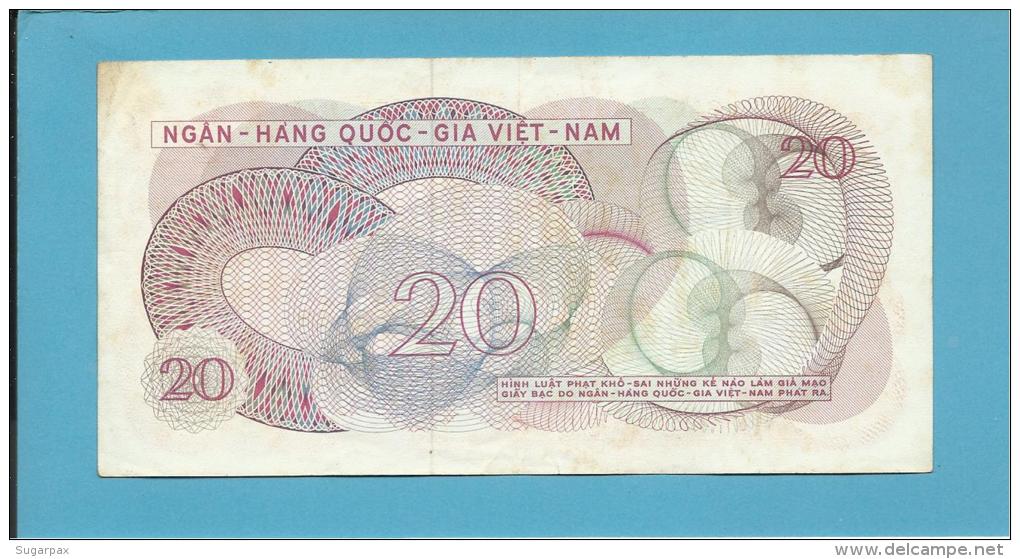 VIET NAM SOUTH - 20 DONG - ND ( 1969 ) - P 24 - Série B.73. - BANK Building - VIETNAM - 2 Scans - Vietnam