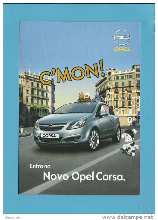 OPEL CORSA - C'MON! - Com Tecto De Abrir - PUBLICIDADE - Advertising - Portugal - 2 SCANS - PKW