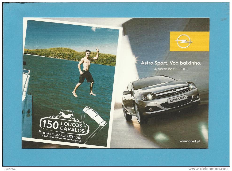 OPEL ASTRA SPORT - 150 LOUCOS CAVALOS - PUBLICIDADE - Advertising - Portugal - 2 SCANS - Turismo