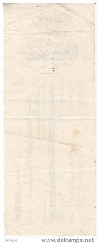 Perforés - Belgique - Quittance De 1929 - Timbres Houyoux Perforés - Document Stépfane Fontaine - Blit Bruxelles - Perforiert/Gezähnt