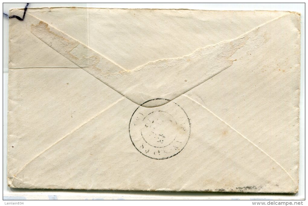 - Petite Enveloppe, Cachet Auch, 1875, 2 Losange 212, Pour Monsieur Aragon, Instituteur à Garbéc, Gimont, Gers, Scans - 1849-1876: Période Classique