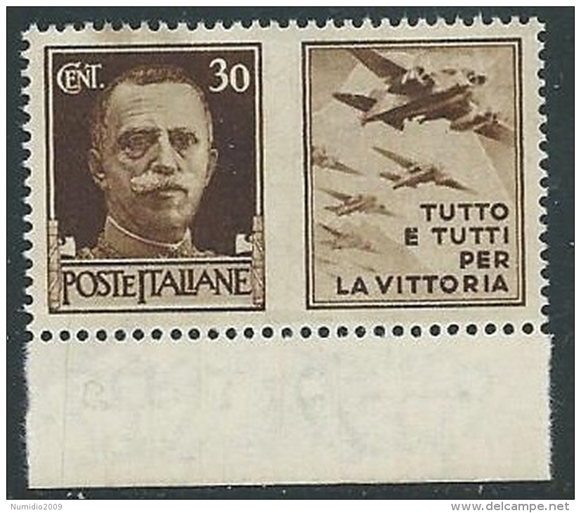 1942 REGNO PROPAGANDA DI GUERRA 30 CENT MNH ** - VA02-2 - Kriegspropaganda