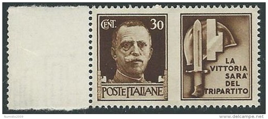 1942 REGNO PROPAGANDA DI GUERRA 30 CENT MNH ** - VA03 - Oorlogspropaganda