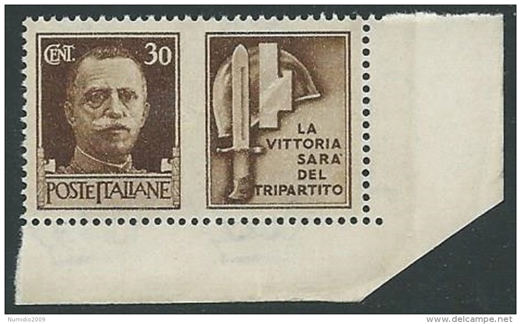 1942 REGNO PROPAGANDA DI GUERRA 30 CENT MNH ** - VA03-2 - Oorlogspropaganda