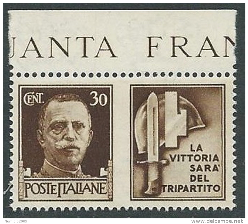 1942 REGNO PROPAGANDA DI GUERRA 30 CENT MNH ** - VA03-4 - Propagande De Guerre