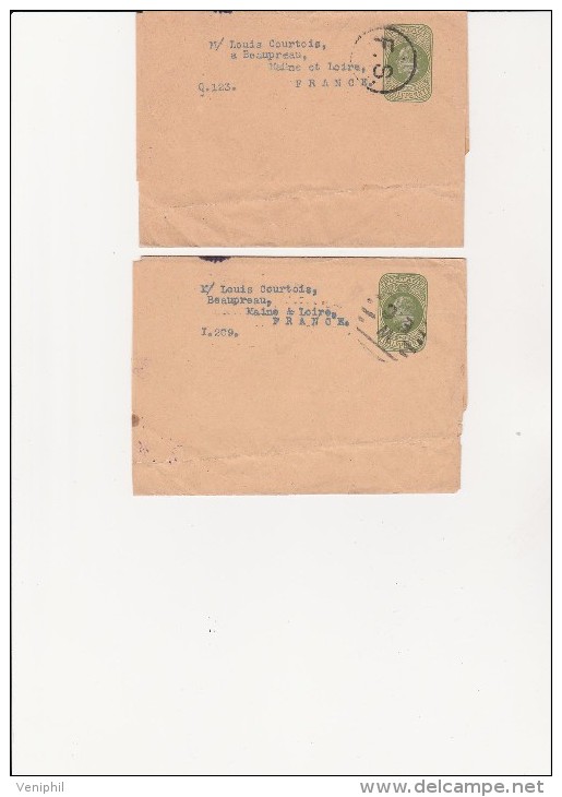 GRANDE - BRETAGNE - 2 BANDES JOURNAUX - ANNEE 1909-10 - Stamped Stationery, Airletters & Aerogrammes