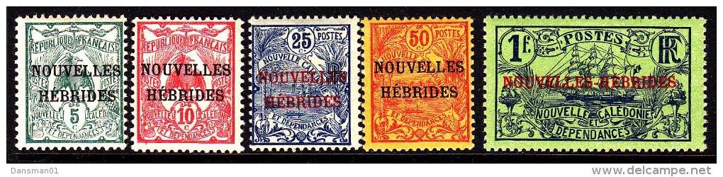 New Hebrides SG F1-5 Mint Hinged - Ongebruikt