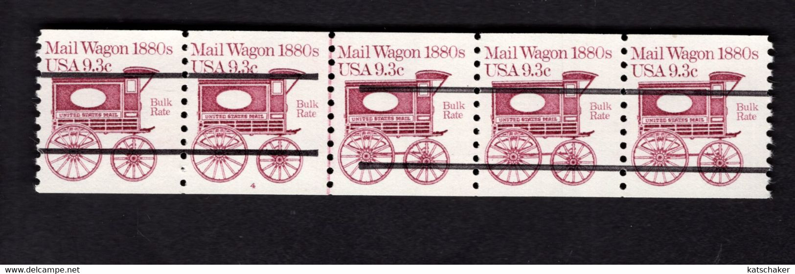 316933812 SCOTT 1903A POSTFRIS MINT NEVER HINGED EINDWANDFREI - TRANSPORTATION - MAIL WAGON 1880S - PCN5 -PLATE 4 - Ruedecillas (Números De Placas)