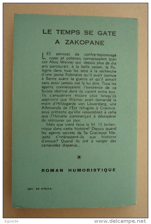 Le Masque - Charles Exbrayat Présente ..- Charles Exbrayat -  Le Temps Se Gâte à Zakopane - No 11- - Le Masque