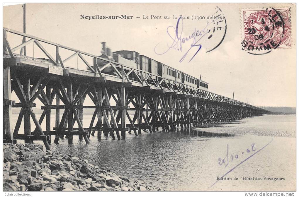 Noyelles Sur Mer    80    Le  Pont Sur La Baie.  Train - Noyelles-sur-Mer