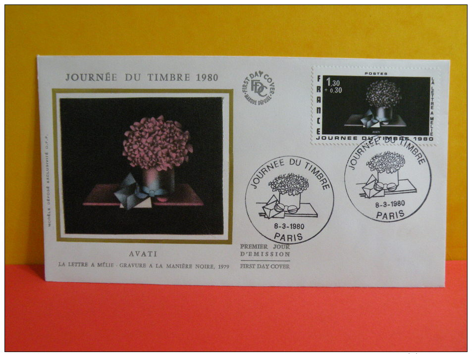 FDC - Journée Du Timbre 1980, Avati - 75 Paris - 8.3.1980 - 1er Jour - Coté 3,50 € - 1980-1989