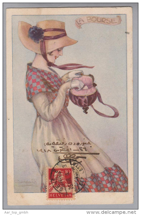 Motiv Künstlerkarte S.Bompaul #931-3 1918-08-26 Genf>Türkei - Bompard, S.