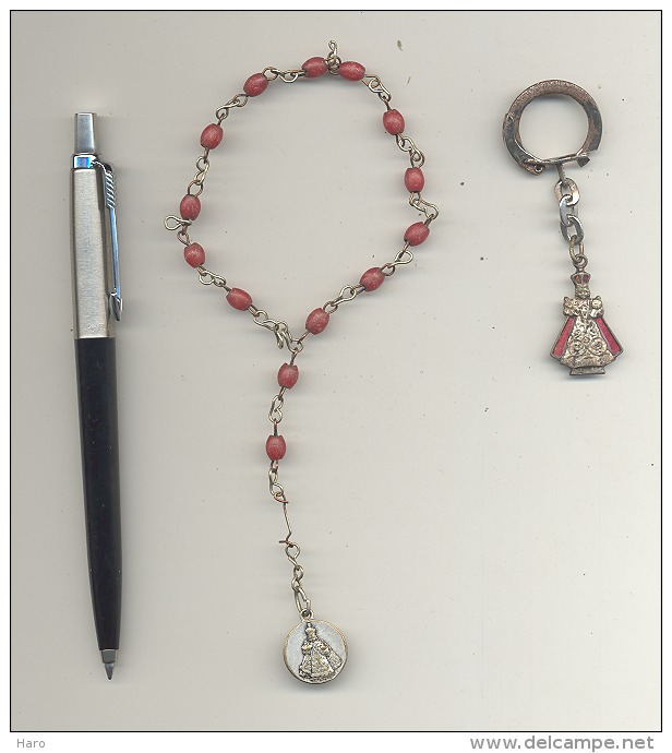 TONGEREN/ TONGRES  - Petit Chapelet Et Porte Clefs - Enfant Jésus De Prague - Religion, Objets Pieux (hh) - Religion & Esotérisme