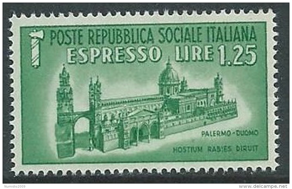 1944 RSI ESPRESSO DUOMO DI PALERMO MNH ** - VA-2 - Exprespost