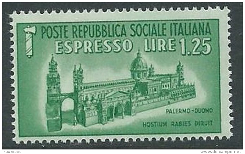 1944 RSI ESPRESSO DUOMO DI PALERMO MNH ** - VA - Express Mail