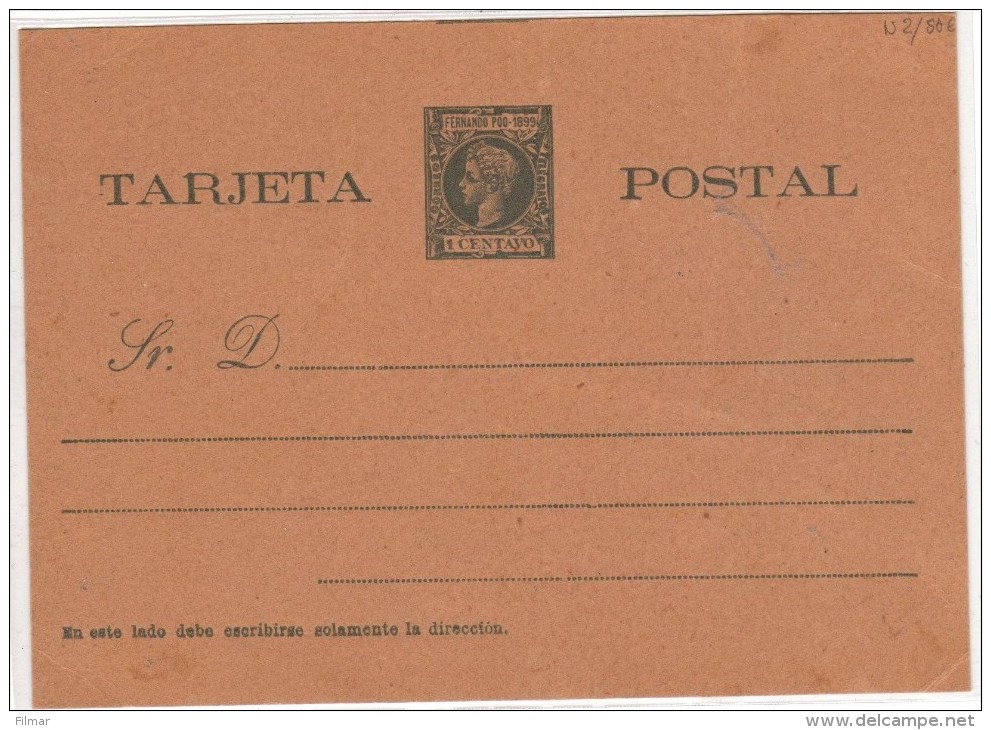 TARJETA POSTAL. FERNANDO POO Nº 2. - Fernando Po