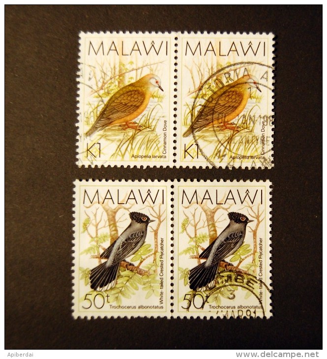 Malawi - 1988 Birds Serie 50t & 1K En Paire - Collections, Lots & Series