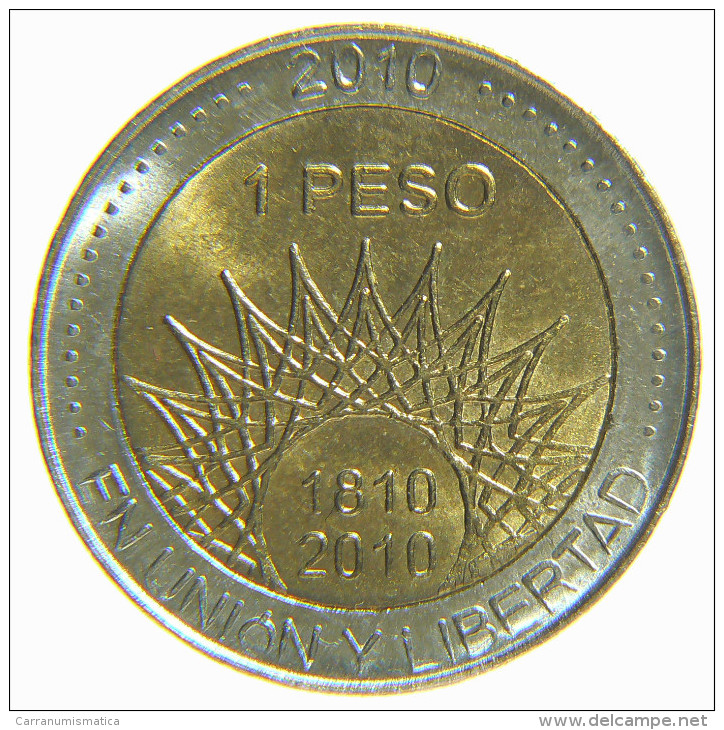 ARGENTINA BIMETALLICA 1 PESO 2010 GLACIAR PERITO MORENO BIMETALLIC - Argentine