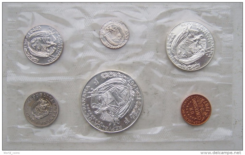 Panama, Set Of Coins  1967, Include Two Silver Coins - Panama