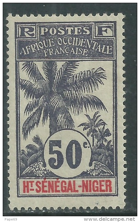 Haut-Sénégal N° 13 X  Type  Palmiers  : 50 C. Violet  Trace De Charnière Sinon TB - Other & Unclassified