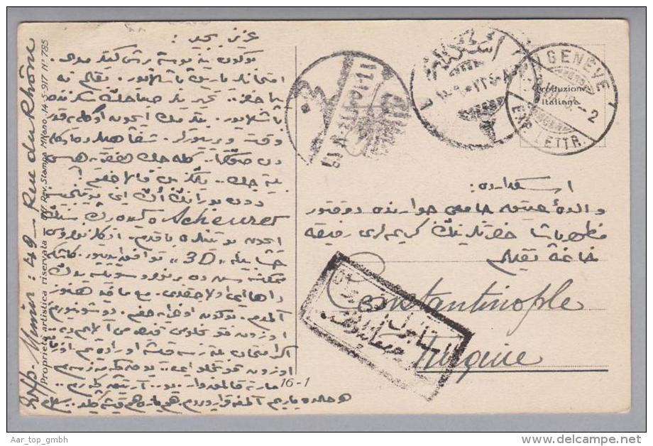 Motiv Künstlerkarte A.Zandorino #16-1 1918-07-03 Genf>Türkei - Zandrino