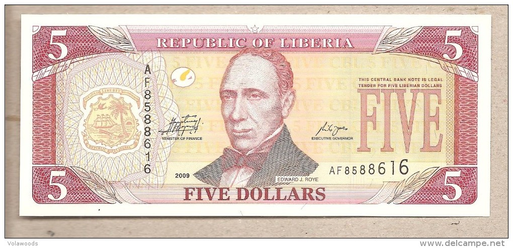 Liberia - Banconota Non Circolata Da 5 Dollari - 2009 - Liberia