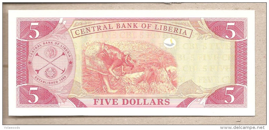 Liberia - Banconota Non Circolata Da 5 Dollari - 2009 - Liberia