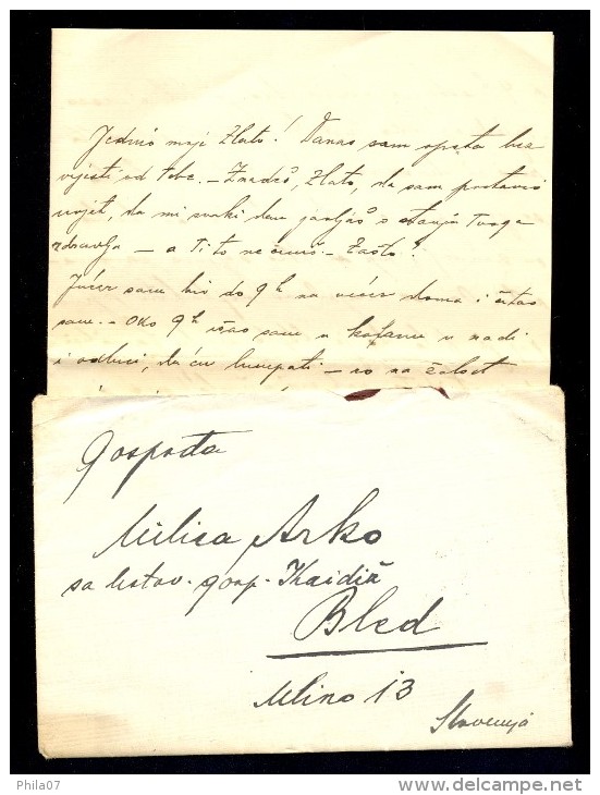 Slovenia - Letter With Content Sent From Zagreb To Bled 1920. - Slovénie