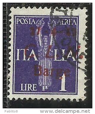 CLN BARGE COMITATO DI LIBERAZIONE NAZIONALE REPUBBLICA SOCIALE 1945 POSTA AEREA AIR MAIL LIRE 1 LIRA USATO USED - Comitato Di Liberazione Nazionale (CLN)