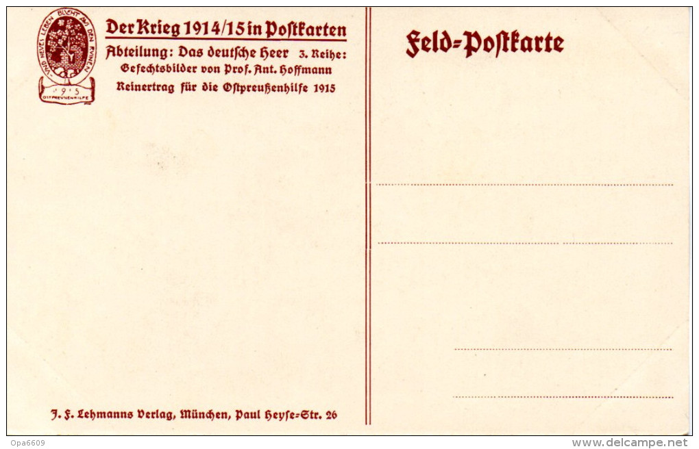 Original Künstler-Feld-Postkarte "Reiterei Im Fussgefecht-Gemälde Von A. Hoffmann ", Ungebraucht - Hoffmann, Anton - Munich