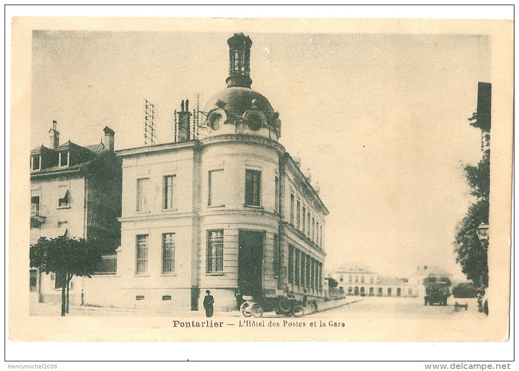 Doubs - 25 - Pontarlier - Hotel Des Postes Et La Gare - Pontarlier