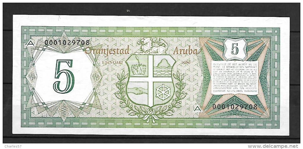 Aruba: 5 Forins ( Circulé) - Aruba (1986-...)