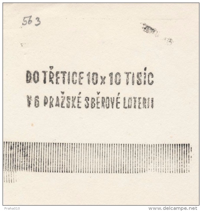 J1689 - Czechoslovakia (1945-79) Control Imprint Stamp Machine (R!): A Third Time 10x10.000, 6. Prague Collecting Lotery - Proofs & Reprints